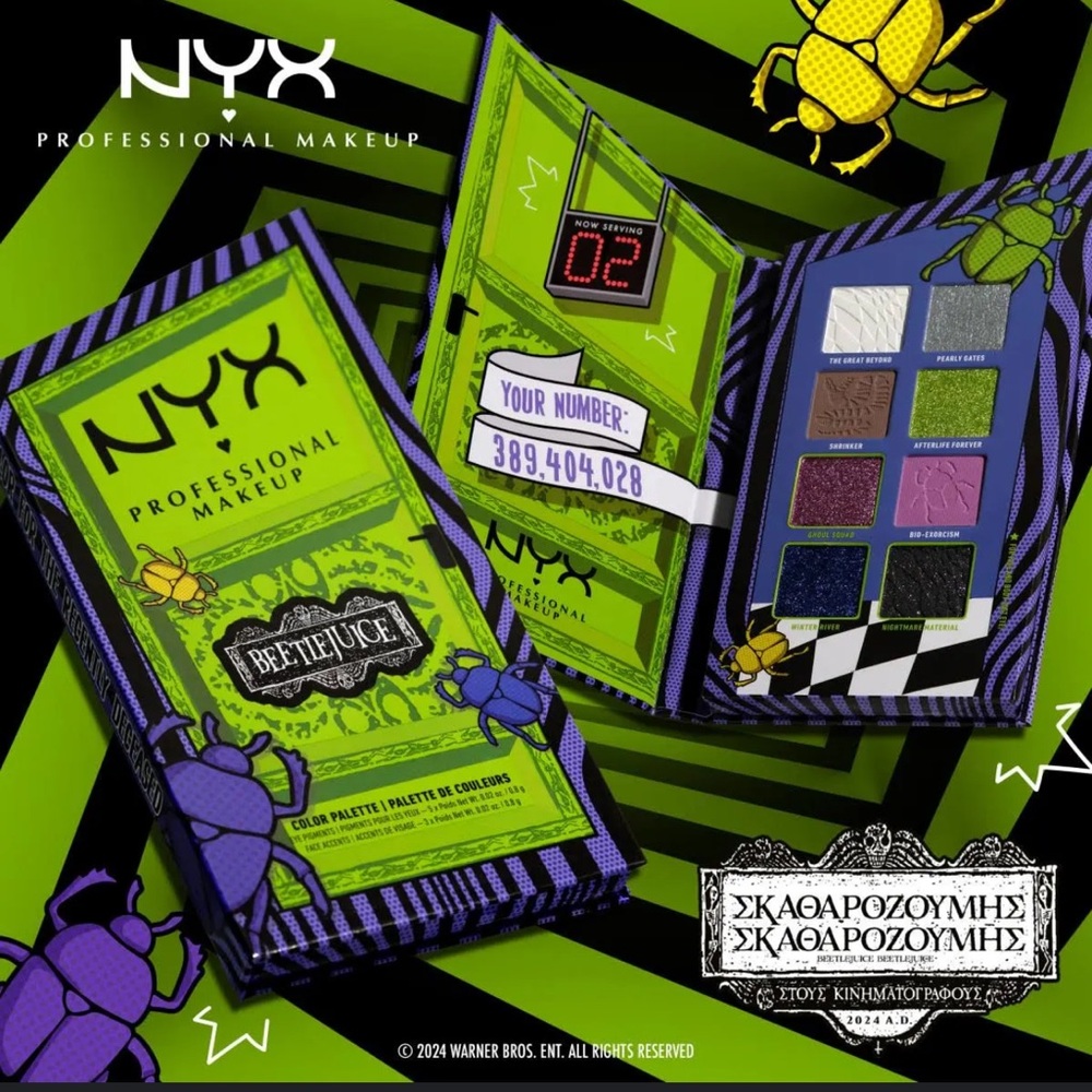 NYX Professional Makeup x Beetlejuice “Color for the Recently Deceased” Palette - Picture 1 of 15